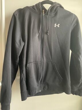 Under Armour Black Zip Hoodie with Logo Tag